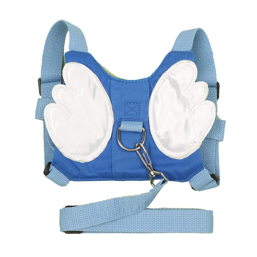 SNOWIE SOFT Baby Safety Walking Harness, Child Toddler Anti-Lost Belt Harness Reins with Leash Kids Assistant Strap Angel Wings Travel Haress for 1-3 Years Boys and Girls (Blue) SNOWIE SOFT Baby Safety Walking Harness, Child Toddler Anti-Lost Belt Harness Reins with Leash Kids Assistant Strap Angel Wings Travel Haress for 1-3 Years Boys and Girls (Blue)